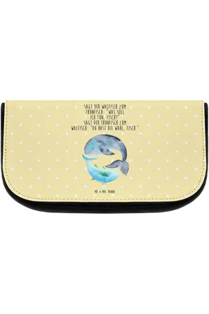 Mr. & Mrs. Panda Kosmetiktasche Walfisch Thunfisch - Pastell - Geschenk, Make-Up Tasche, Kosmeti (1-tlg), Flexible Verwendung - Verkäufer: