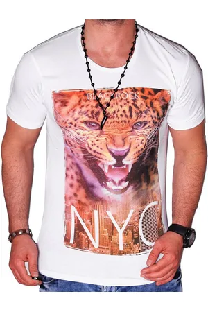 Blackrock T-Shirt T-Shirt Urlaub Leopard Tiger kurzarm Rundhals bedruckt Slim-Fit - Verkäufer: Zahida Fashion GmbH