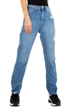 Ital-Design Straight-Jeans Damen Freizeit (76456226) Used-Look Straight Leg Jeans in - Verkäufer: