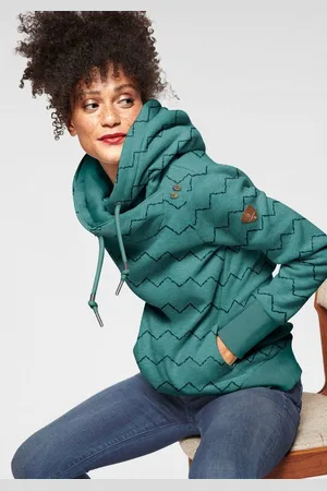 Ragwear Sweater GRIPY BUTTON CHEVRON O Hoodie mit hochschießendem Schalkragen mit Zierknopfbesatz