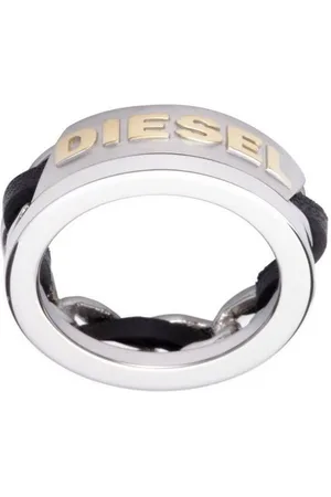 Diesel Fingerring DX0386040508, aus Edelstahl, Silber/Gold, Größe: 56 (17,8mm) - Verkäufer: Gigandet