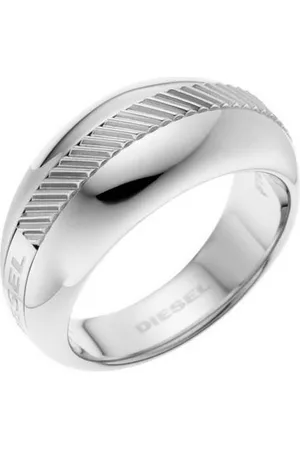Diesel Fingerring DX0336040506, aus Edelstahl, Silber, Größe: 55 (17,5mm) - Verkäufer: Gigandet