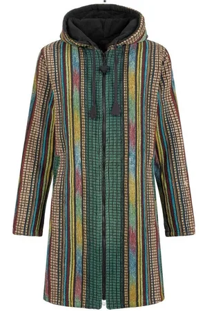 Kunst und Magie Langjacke Damen Gheri Jacke Kurzmantel Kapuze -Hippie Goa Boho Damen Mantel - Verkäufer: