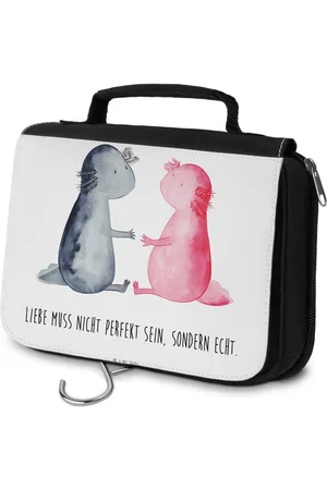 Mr. & Mrs. Panda Kulturbeutel Axolotl Liebe, Waschtasche, Aufbewahrungstasche, Herren, (1-tlg), Wasserabweisend - Verkäufer: