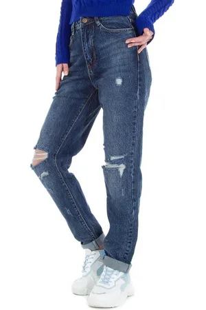 Ital-Design Boyfriend-Jeans Damen Freizeit (78554467) Destroyed-Look Boyfriend Jeans in - Verkäufer: