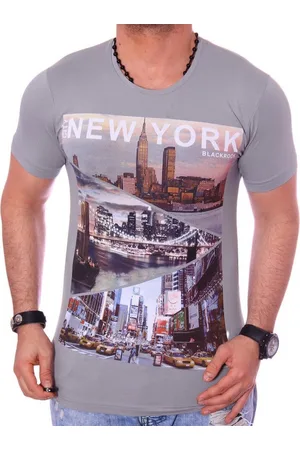 Blackrock T-Shirt Herren Urlaub USA Amerika New York kurzarm Rundhals bedruckt Slim-Fit - Verkäufer: Zahida Fashion GmbH