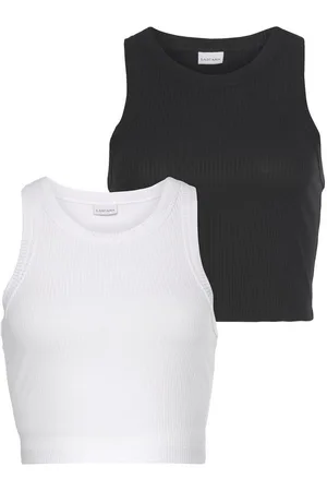 Lascana Crop-Top (2er-Pack) aus weicher Rippware, sommerliche Basic Tops