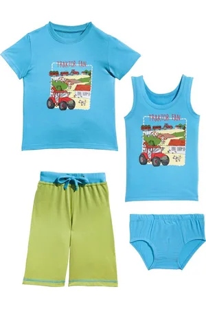 Erwin Müller Pyjama Jungen-Wäsche-Set 4-tlg. Single-Jersey gemustert - Verkäufer: