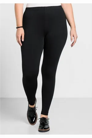 Sheego Leggings Große Größen aus hautfreundlichem Baumwoll-Mix