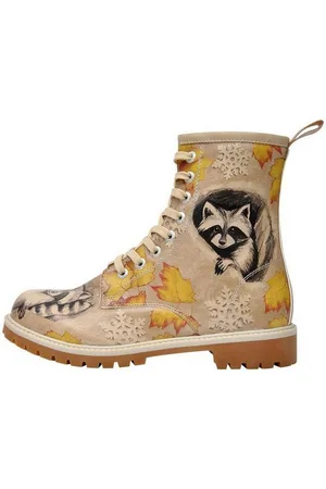 Dogo Boots Raccoon Damen Boots / Female Schnürboots Vegan