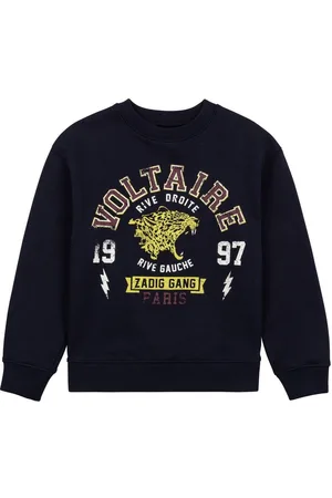 Zadig & Voltaire Sweatshirt Sweatshirt nachtblau mit Leopardenprint - Verkäufer: coolkids-store