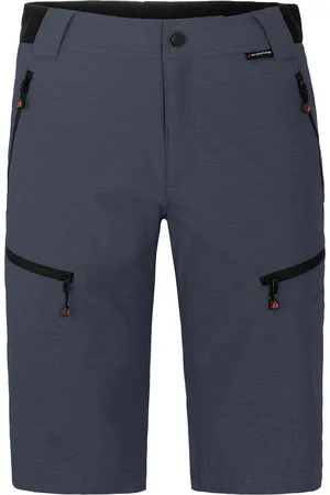 Bergson Outdoorhose LEBIKO Bermuda Herren Wandershorts, robust, elastisch, Normalgrößen, grau/blau - Verkäufer: