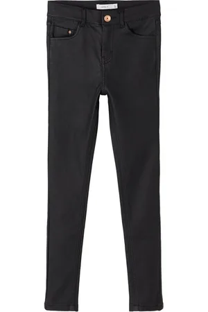 NAME IT Stoffhose Mädchen High Waist Jeanshose in Skinny Fit Black Denim 128 - Verkäufer: Schnubby-de