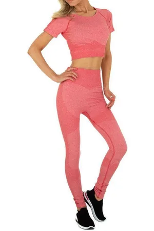 Ital-Design Sportanzug Damen Freizeit, Stretch Jogging- & Freizeitanzug in Altrosa - Verkäufer: