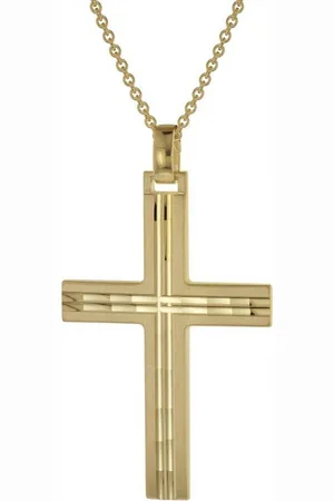 trendor Kette mit Anhänger mit Kreuz-Anhänger Gold auf Silber - Verkäufer: uhrcenter