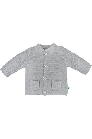 BONDI Trachtenweste Baby Kinder Strickjacke 93652 - Hellgrau, K - Verkäufer: Trachtenland