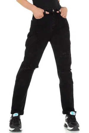 Ital-Design Relax-fit-Jeans Damen Freizeit Destroyed-Look Relaxed Fit Jeans in - Verkäufer: