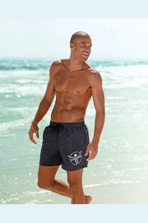 CHIEMSEE Badeshorts Melange mit Logodruck, seitliche Eingrifftaschen