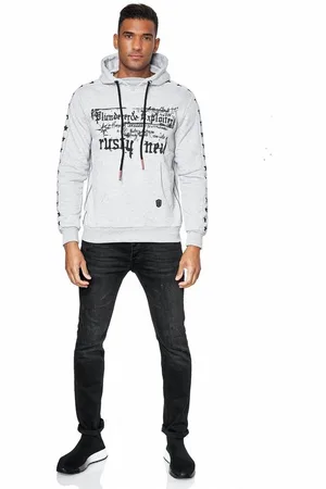 Rusty Neal Kapuzensweatshirt mit plakativem Frontprint