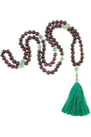 BODHI Perlenarmband Mala mit Rosenholz und grünem Onyx, 108 Perlen - Verkäufer: Bodynova GmbH
