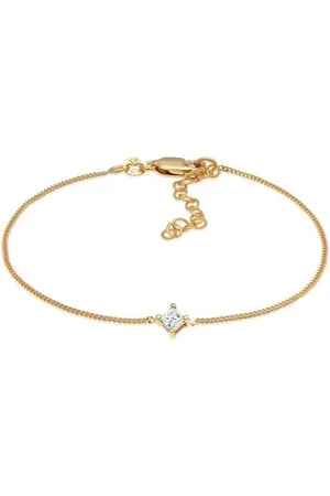 Elli DIAMONDS Armband Solitär Viereck Diamant (0.1 ct) 925 Silber