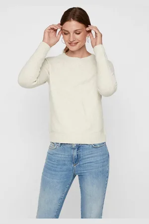 VERO MODA Rundhalspullover VMDOFFY in melierter Optik