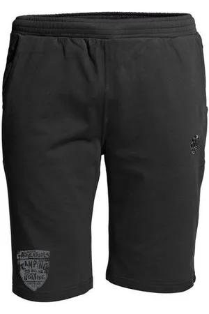 Ahorn Shorts CAMPING mit sportlichem Print am Bein