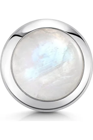 Materia Kettenanhänger Mondstein Edelstein weiß rund Ø18mm KA-259, Fassung aus 925 Sterling Silber - Verkäufer: Schmuck