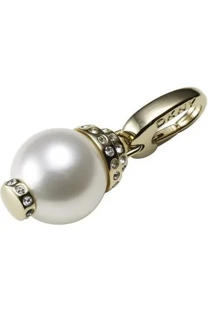 DKNY Charm-Einhänger Anhänger, aus Edelstahl, Gold, Karabiner, Zirkonia, Perle - Verkäufer: Gigandet