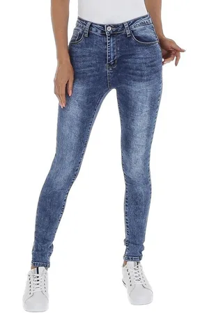 Ital-Design Skinny-fit-Jeans Damen Freizeit (80610457) Used-Look Stretch High Waist Jeans in - Verkäufer: