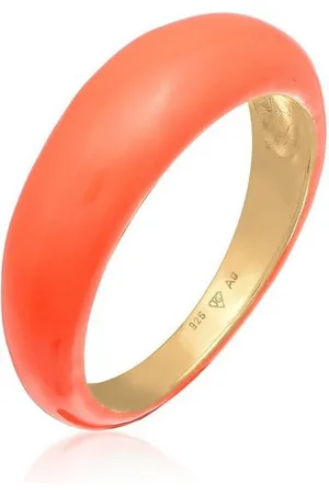 Elli Fingerring Bandring Stapelring Emaille 925er Silber vergoldet - Verkäufer: JULIE & GRACE GmbH