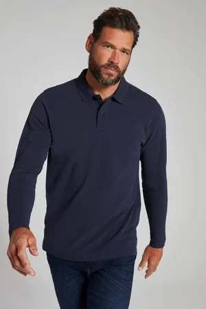 JP 1880 Poloshirt Poloshirt Basic Langarm Piqué bis 8 XL - Verkäufer: Popken Fashion Group