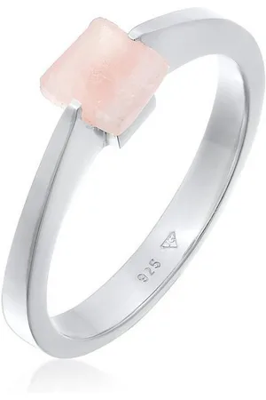 Elli Fingerring Solitär Edelstein Viereck Klassik 925 Silber - Verkäufer: JULIE & GRACE GmbH