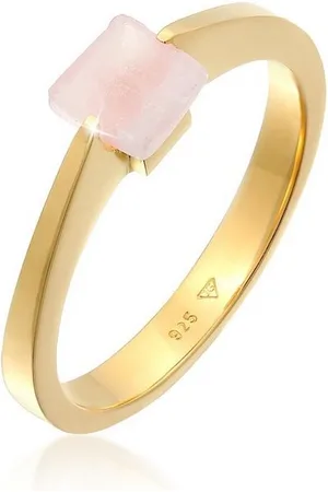 Elli Fingerring Solitär Edelstein Viereck Klassik 925 Silber - Verkäufer: JULIE & GRACE GmbH