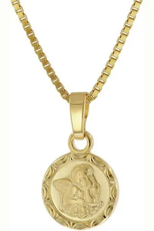 trendor Kette mit Anhänger Engel-Anhänger Gold 333 mit vergoldeter Silber-Kette für - Verkäufer: uhrcenter