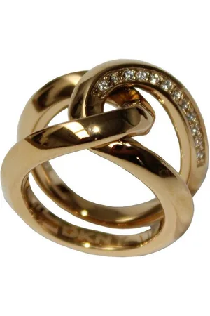 DKNY Fingerring Damen, aus Edelstahl, Gold, Zirkonia, Gr. 50 (15,9mm) - Verkäufer: Gigandet