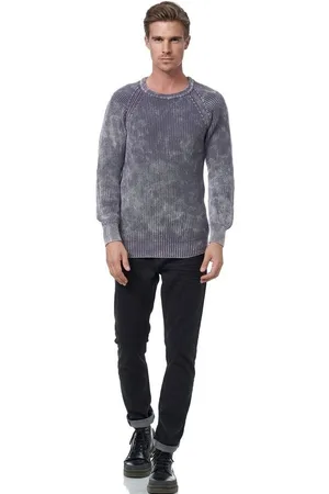Rusty Neal Strickpullover im dezenten Batik-Design