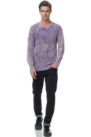 Rusty Neal Strickpullover im dezenten Batik-Design