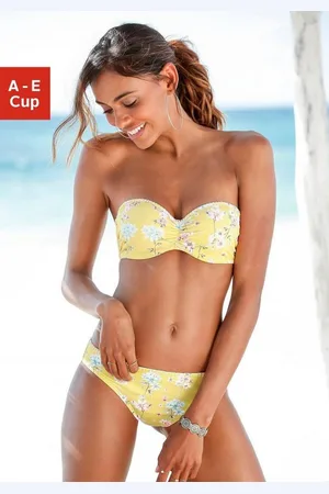 sunseeker Bügel-Bandeau-Bikini-Top Ditsy, mit Häkelkante
