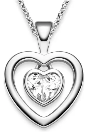 Amoonic Herzkette Halskette Damen Silber 925 Frauen Kette mit Zirkonia Herzanhänger (inkl. Schmucketui), Echte Herz Silberkette Gold Rosegold vergoldet Geschenk Freundin - Verkäufer: