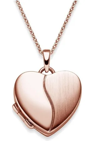Amoonic Amulett Herz Medaillon zum Öffnen für Bilder Silber 925 Herzkette Anhänger (inkl. Schmucketui), Anhänger aufklappbar befüllbar Foto Gold Rosegold vergoldet Geschenk - Verkäufer: