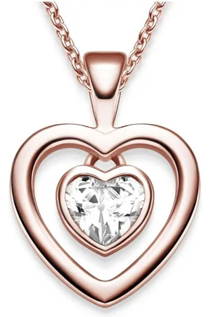 Amoonic Herzkette Halskette Damen Silber 925 Frauen Kette mit Zirkonia Herzanhänger (inkl. Schmucketui), Echte Herz Silberkette Gold Rosegold vergoldet Geschenk Freundin - Verkäufer: