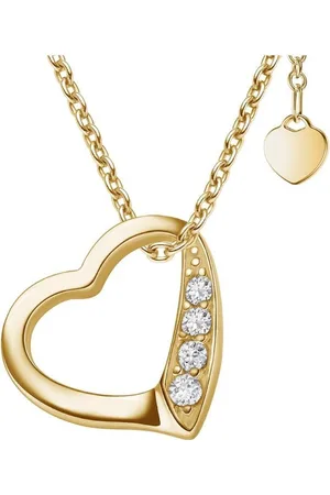 Amoonic Herzkette Halskette Damen Silber 925 Frauen Kette mit Zirkonia Herzanhänger (individuell anpassbare Halskettenlänge), Echte Herz Silberkette Geschenk Freundin + Gravur Ich liebe dich - Verkäufer: