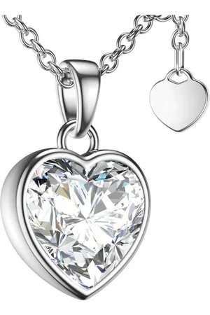 Amoonic Herzkette Halskette Damen Silber 925 Frauen Kette mit Zirkonia Herzanhänger (individuell anpassbare Halskettenlänge), Silberkette Gold Rosegold vergoldet Geschenk Liebe Freundin - Verkäufer: