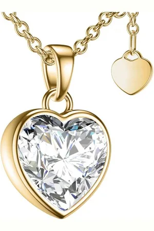 Amoonic Herzkette Halskette Damen Silber 925 Frauen Kette mit Zirkonia Herzanhänger (individuell anpassbare Halskettenlänge), Silberkette Gold Rosegold vergoldet Geschenk Liebe Freundin - Verkäufer: