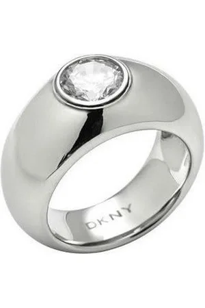 DKNY Fingerring Damen, Aus Edelstahl, Silber, Zirkonia, Gr. 53 (16,9mm) - Verkäufer: Gigandet