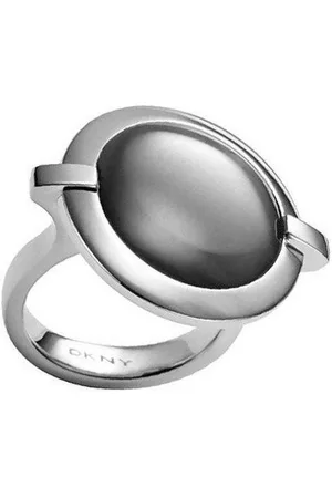 DKNY Fingerring Damen, aus Edelstahl, Silber, Gr. 50 (15,9mm), Glasstein - Verkäufer: Gigandet