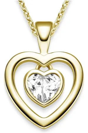 Amoonic Herzkette Halskette Damen Silber 925 Frauen Kette mit Zirkonia Herzanhänger (inkl. Schmucketui), Echte Herz Silberkette Gold Rosegold vergoldet Geschenk Freundin - Verkäufer: