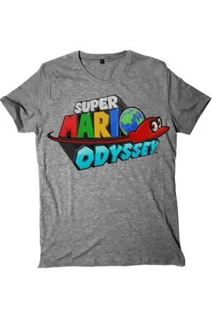 Super Mario T-Shirt Odyssey World T-Shirt Grau meliert - Verkäufer: coole-fun-t-shirts