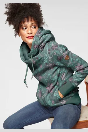Ragwear Sweater GRIPY FLOWERS O Hoodie mit floralem All Over-Druck
